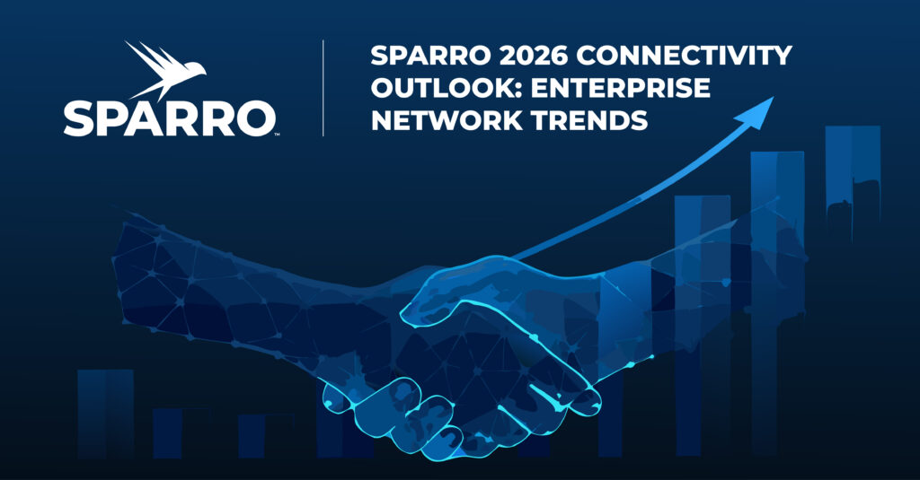 promo graphic with Sparro logo for blog article titled "Sparro 2026 Connectivity Outlook: Enterprise Network Trends"