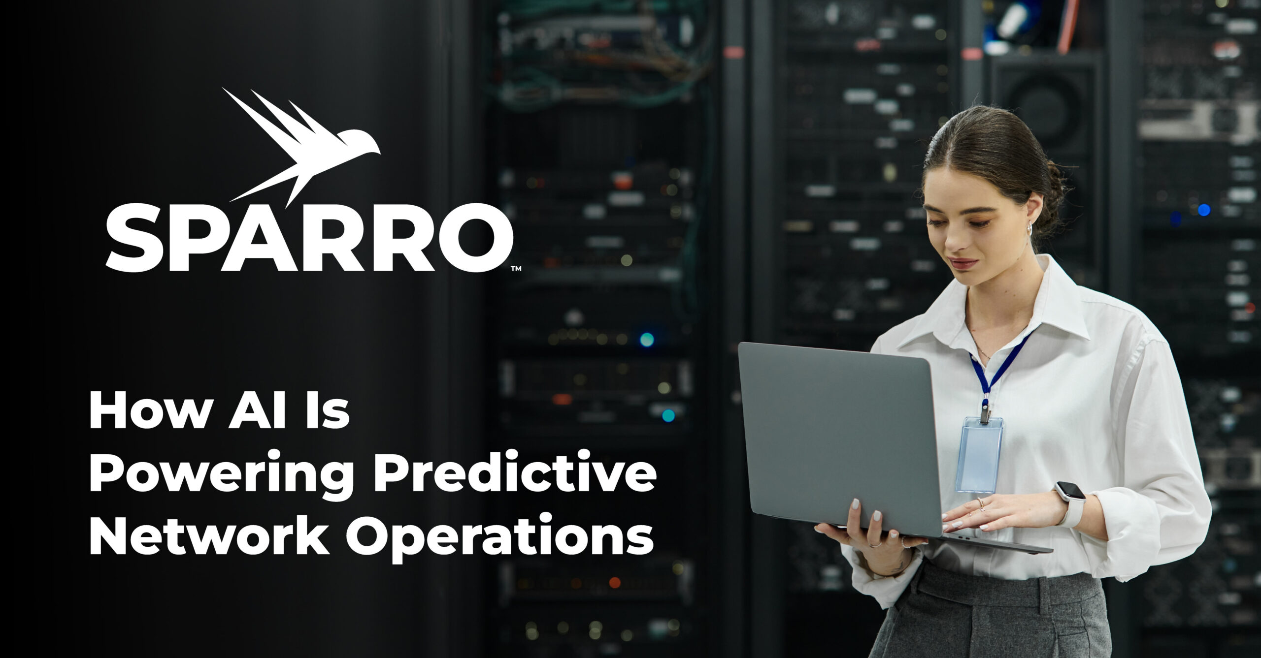 promo graphic for the Sparro blog article titled "How AI Is Powering Predictive Network Operations"