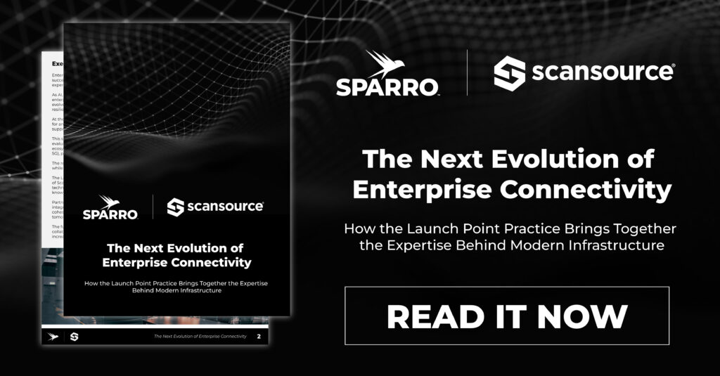 promo graphic for the Sparro white paper titled "The Next Evolution of Enterprise Connectivity: How the Launch Point Practice Brings Together the Expertise Behind Modern Infrastructure"